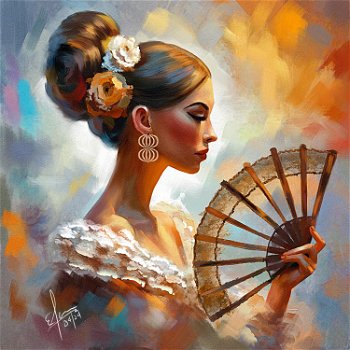 Flamenco with fan