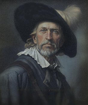 Portrait Dans le style hollandais du XVII eme siècle