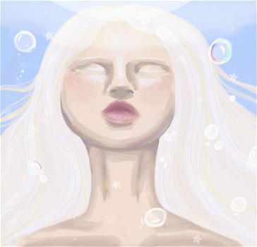 white bubbles