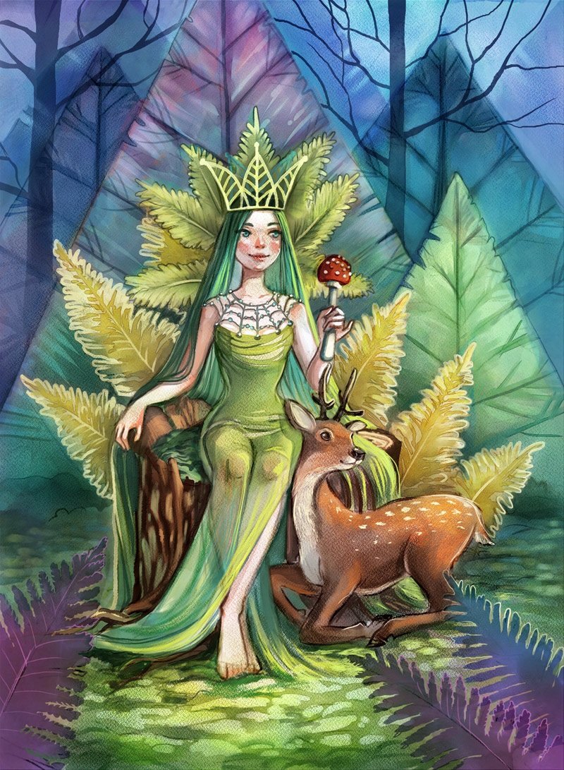 Queen of Moss and Ferns by Kamila Stankiewicz